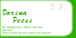 dorina pecsi business card