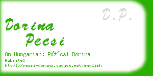 dorina pecsi business card